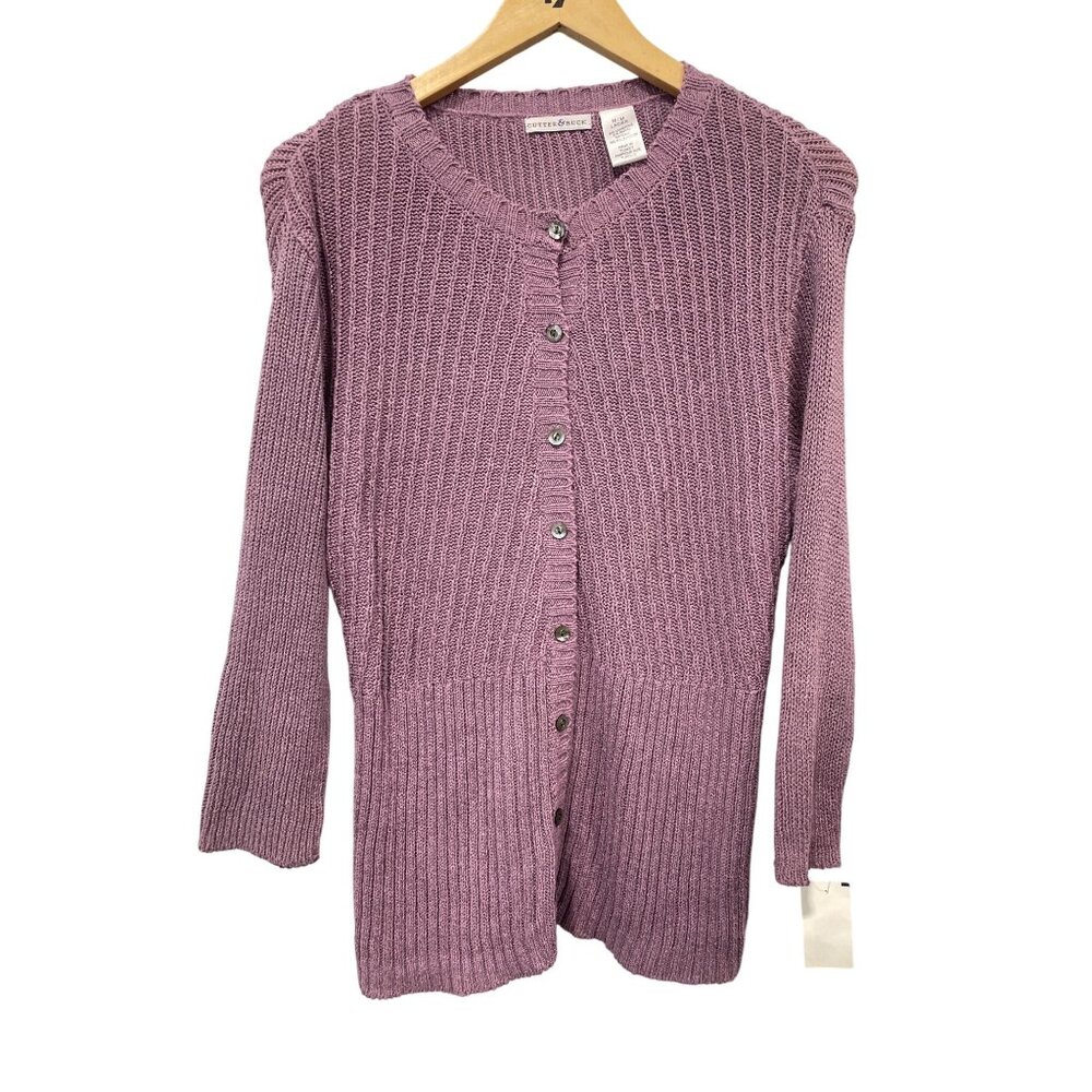 Vintage 90s Cutter and Buck Button Cardigan Sweater Size Medium Deadstock NEW